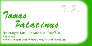 tamas palatinus business card